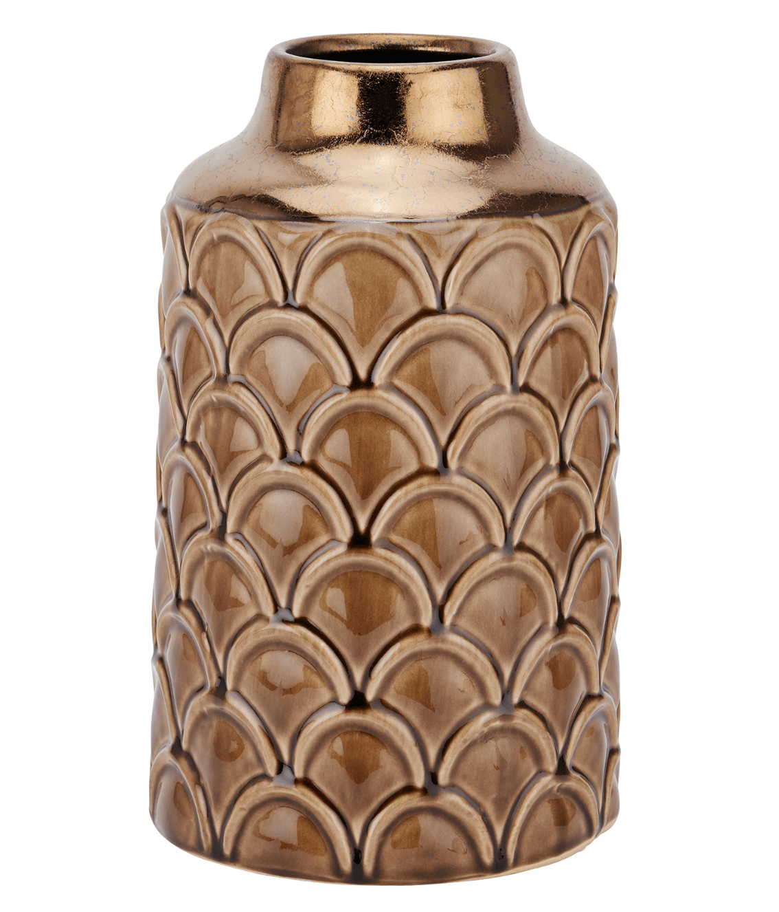 Seville Collection Small Caramel Scalloped Vase