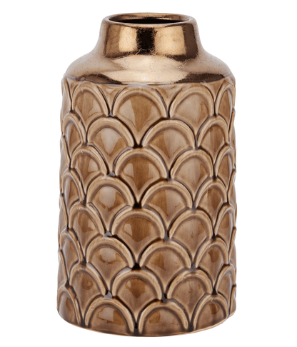 Seville Collection Small Caramel Scalloped Vase
