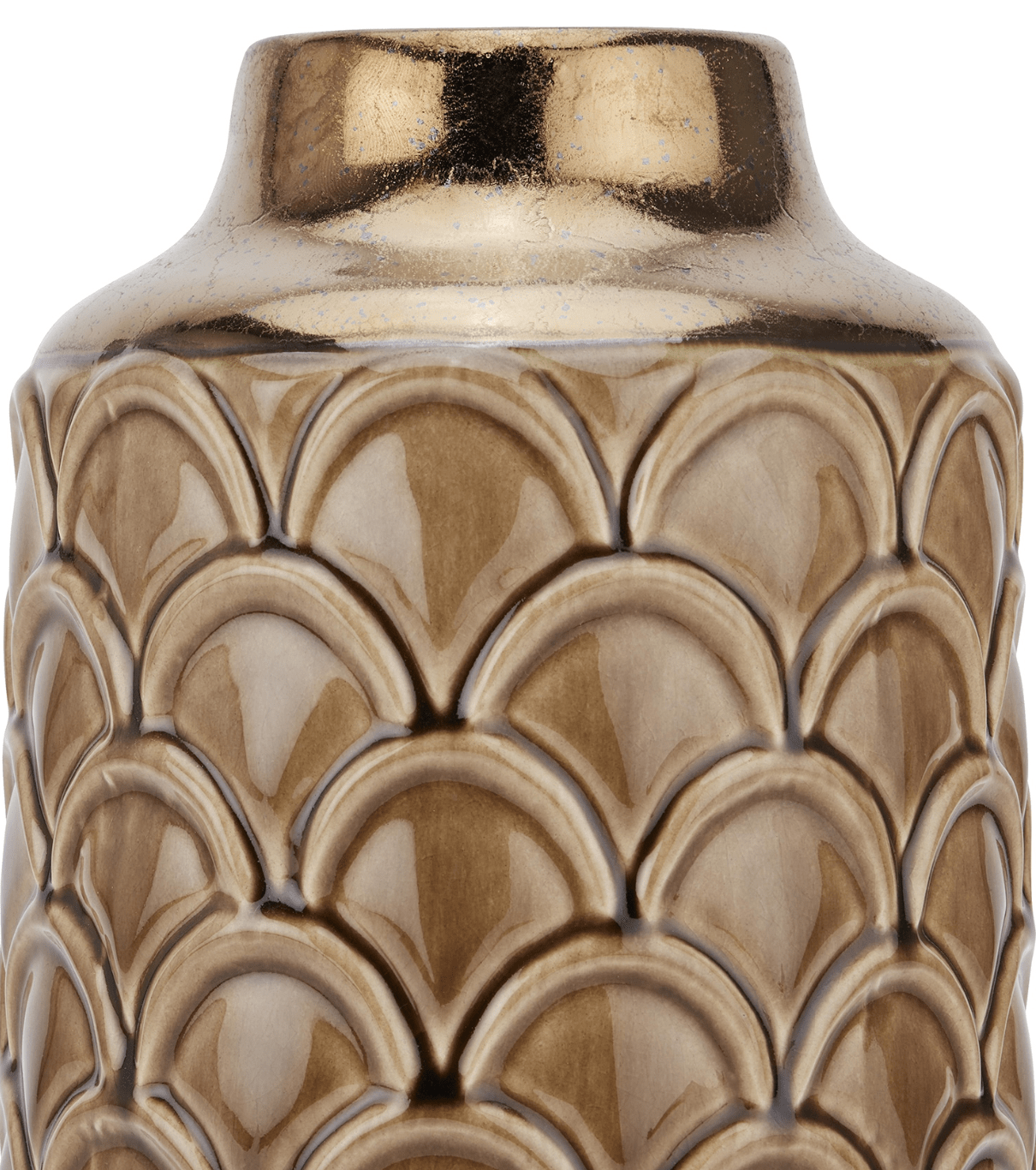 Seville Collection Small Caramel Scalloped Vase