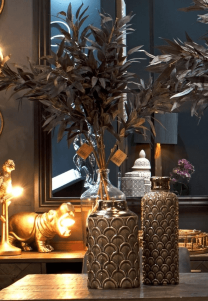 Seville Collection Small Caramel Scalloped Vase