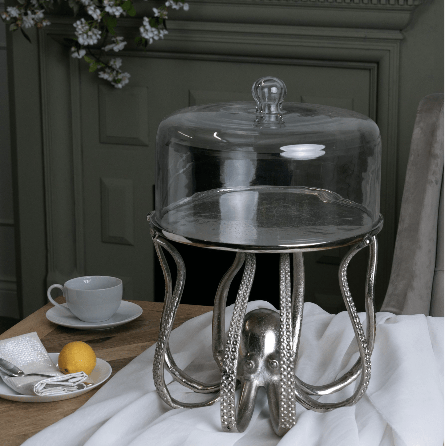 Silver Octopus Cake Stand