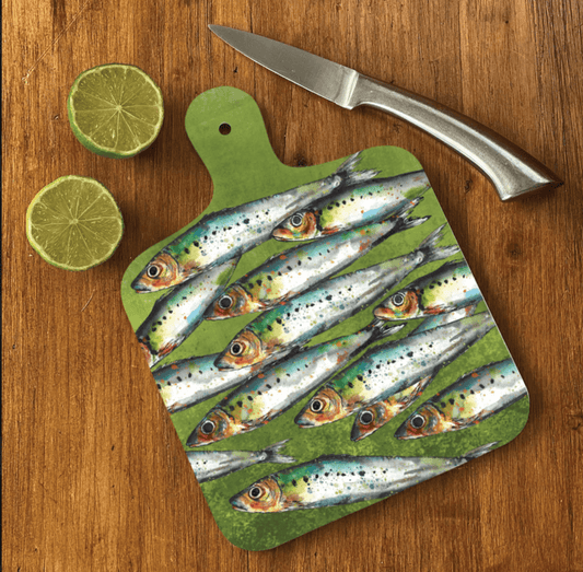 Dollyhotdogs Small Chopping Board Sardines Design