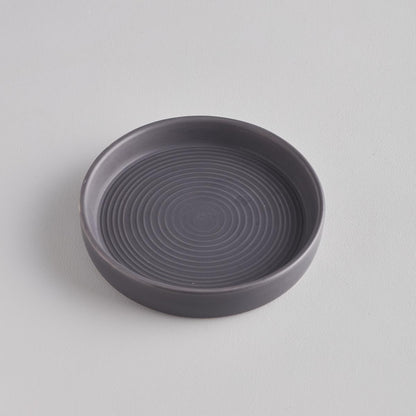 Matt Dark Grey Candle Plate by  St. Eval. 