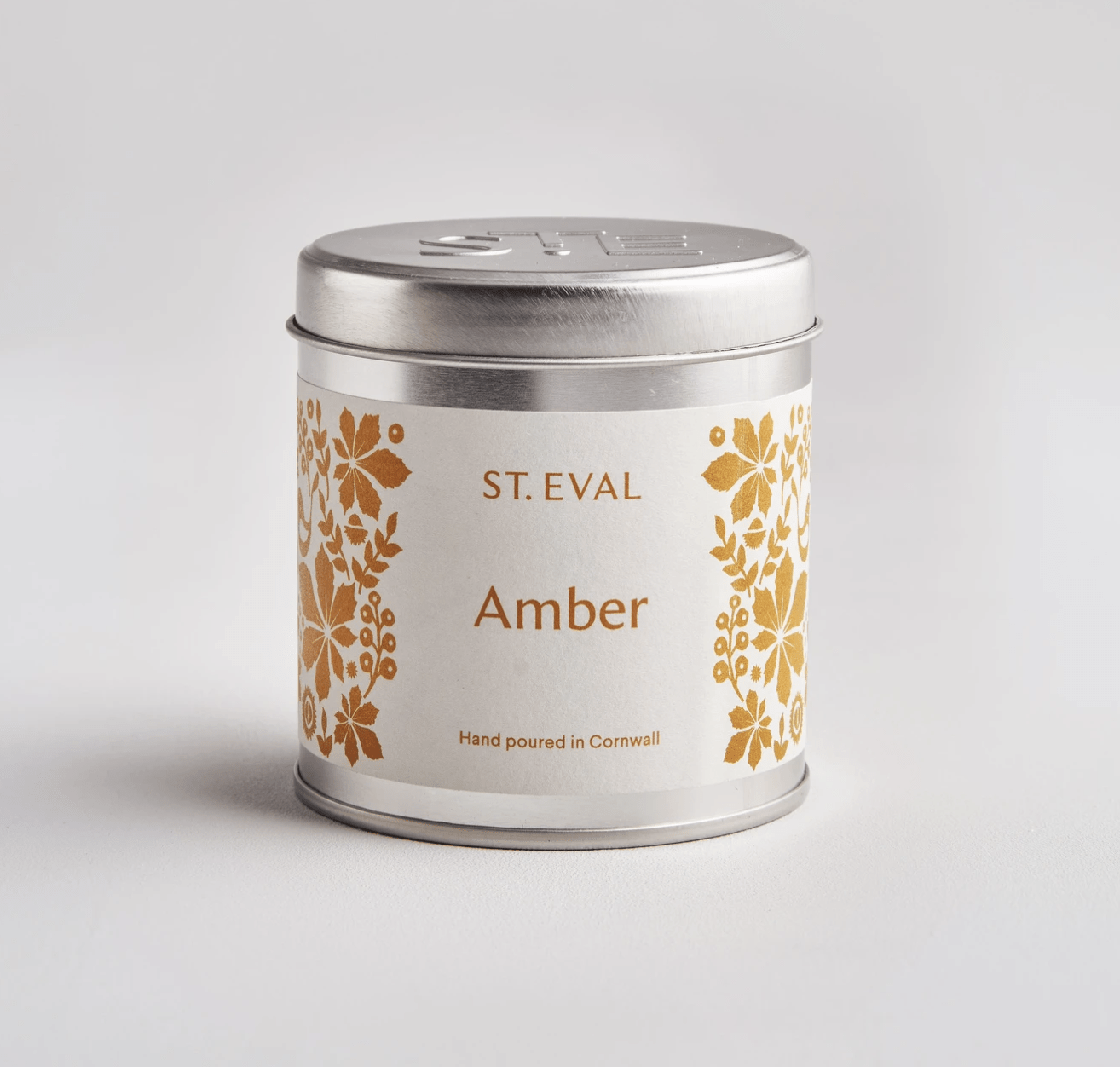 St Eval Candle Tin Folk Amber