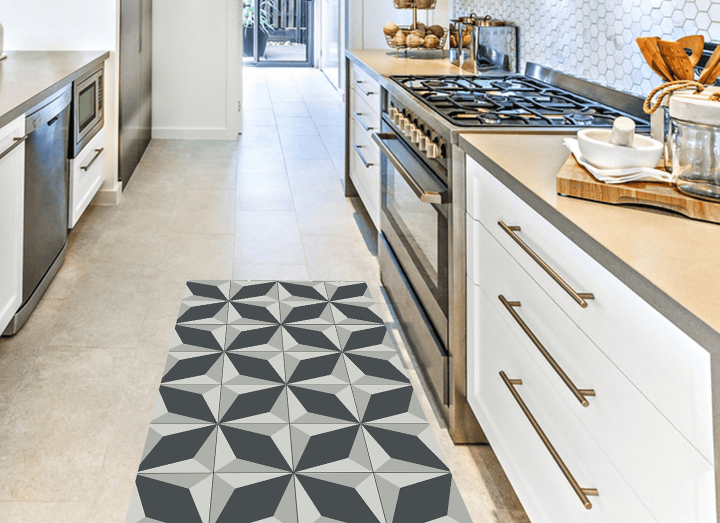 Vinyl Runner Paxos Design | Turquoise Living