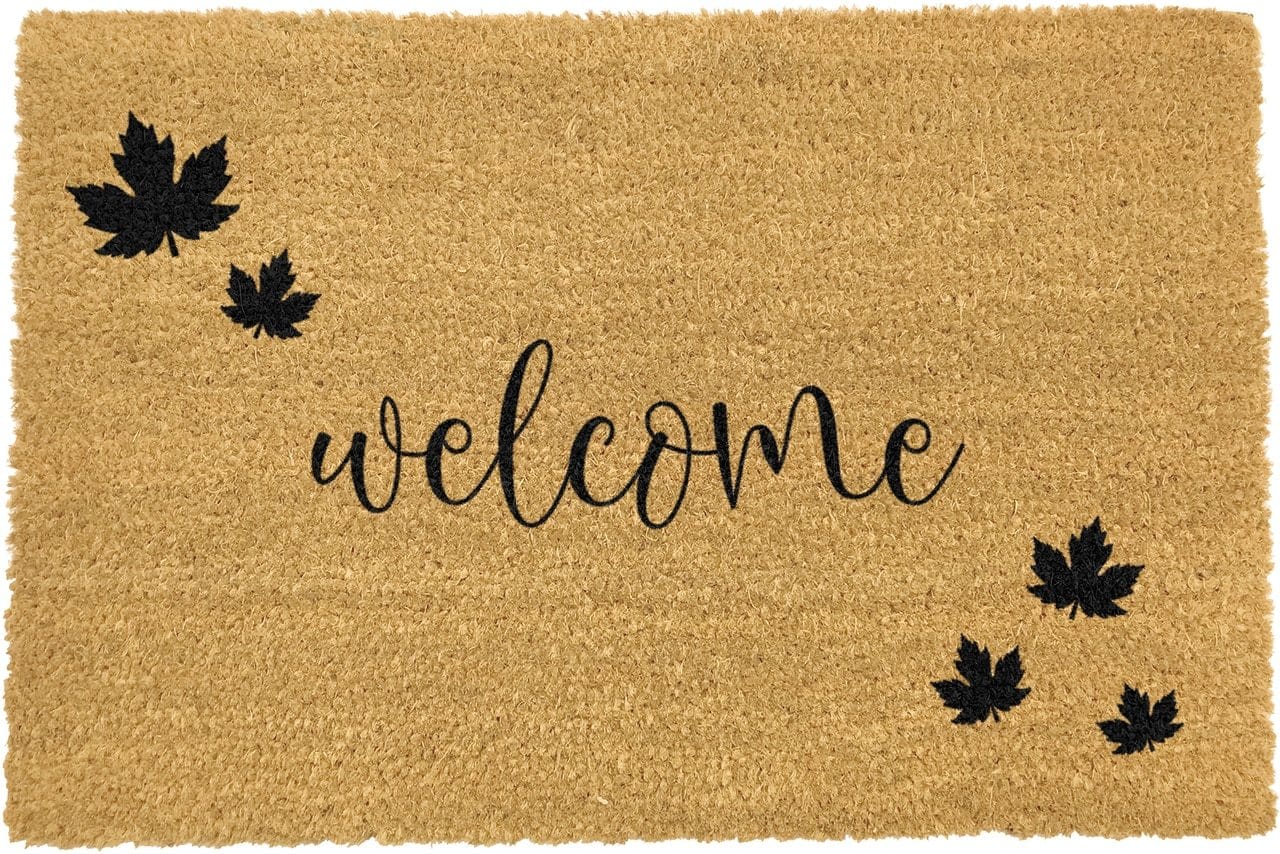 Artsy Coir Doormat Welcome Design