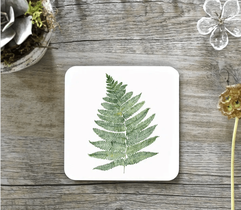  Toasted Crumpet Coaster Set Fern Design
