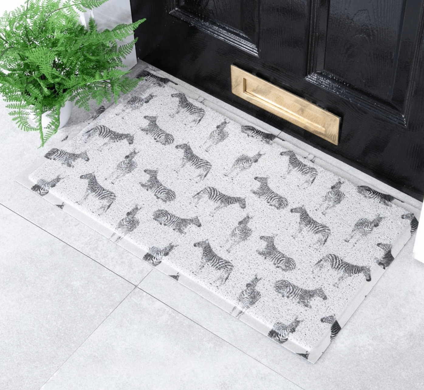 Outdoor Doormat Zebra Design by Artsy Mats