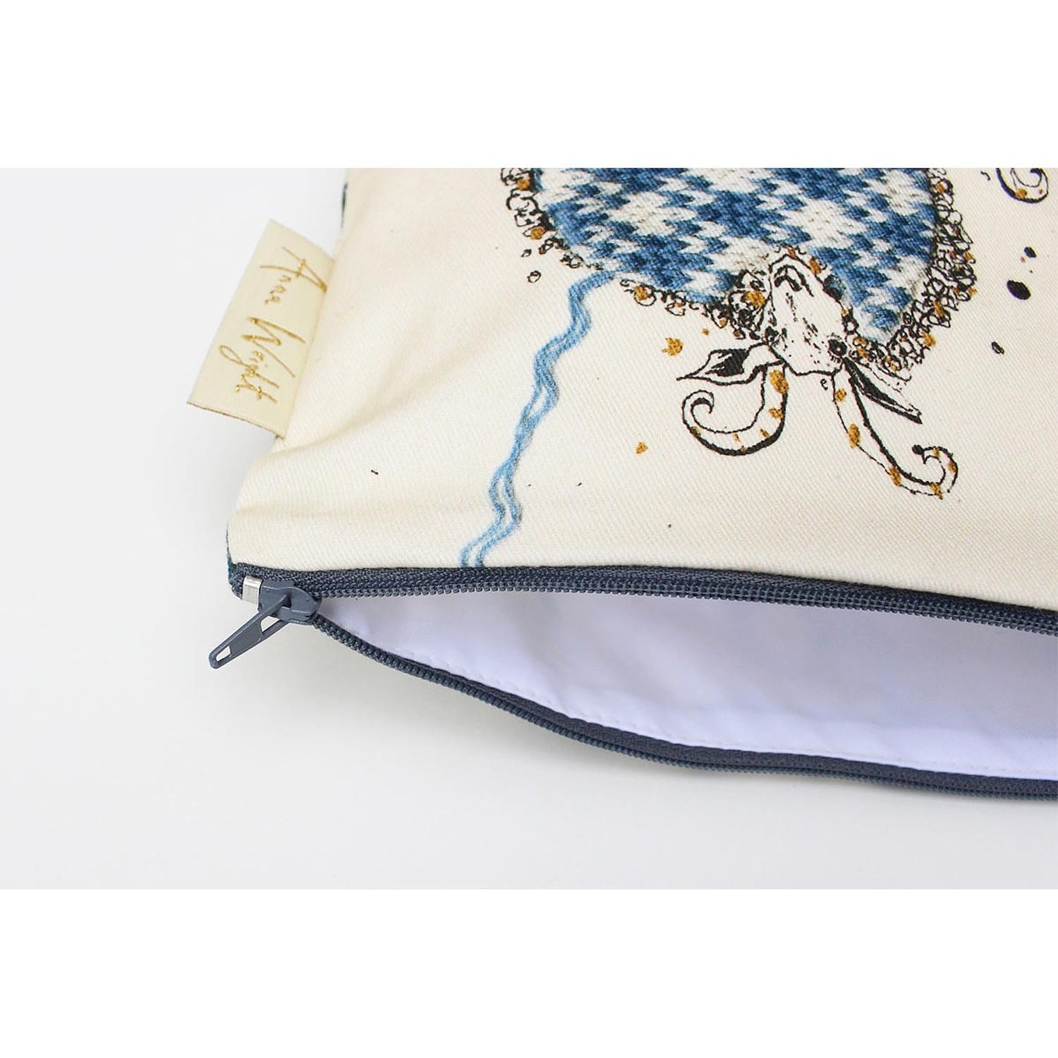 Anna Wright Make Up Bag "The Knitting Circle" Design